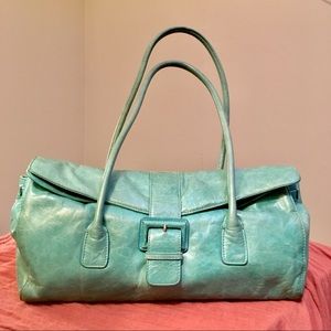 **LAST CALL** HOBO Leather Turquoise Satchel
